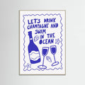 Plakat Champagne by the ocean – plakat i druk artystyczny