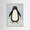 Grey Wood Charming Penguin