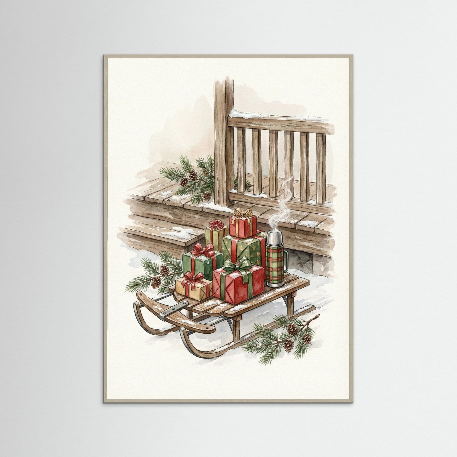 Grey Wood Christmas Drive