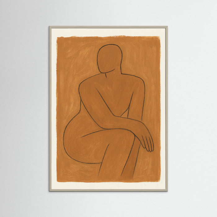 Grey Wood Clay Figure