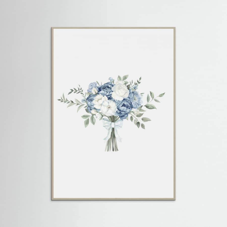 Coastal Bouquet With Bow Poster – poster and art print