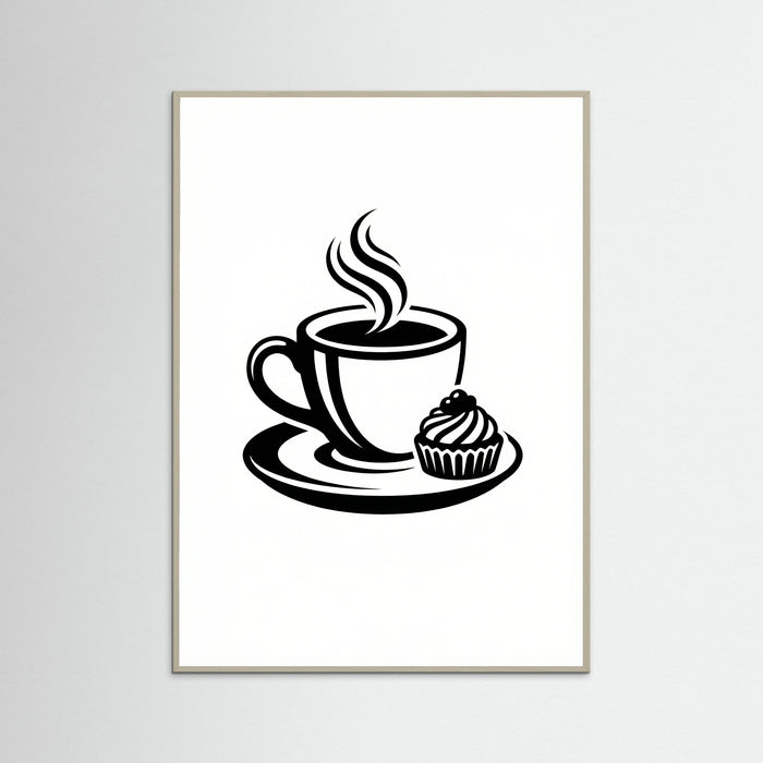 Grey Wood Coffee Silhouette