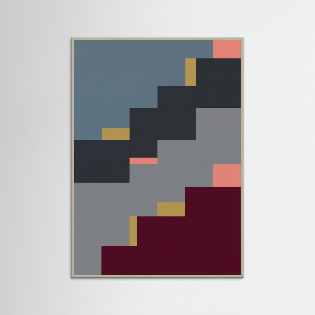 Grey Wood Color Block Architecture