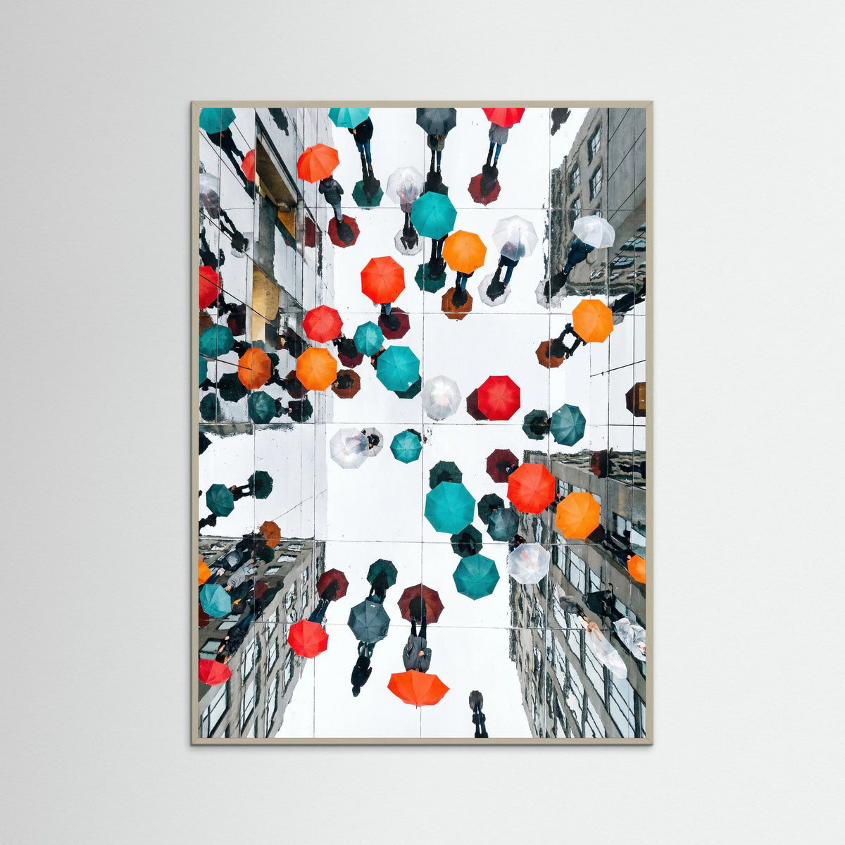 Grey Wood Colorful Rain Promenade