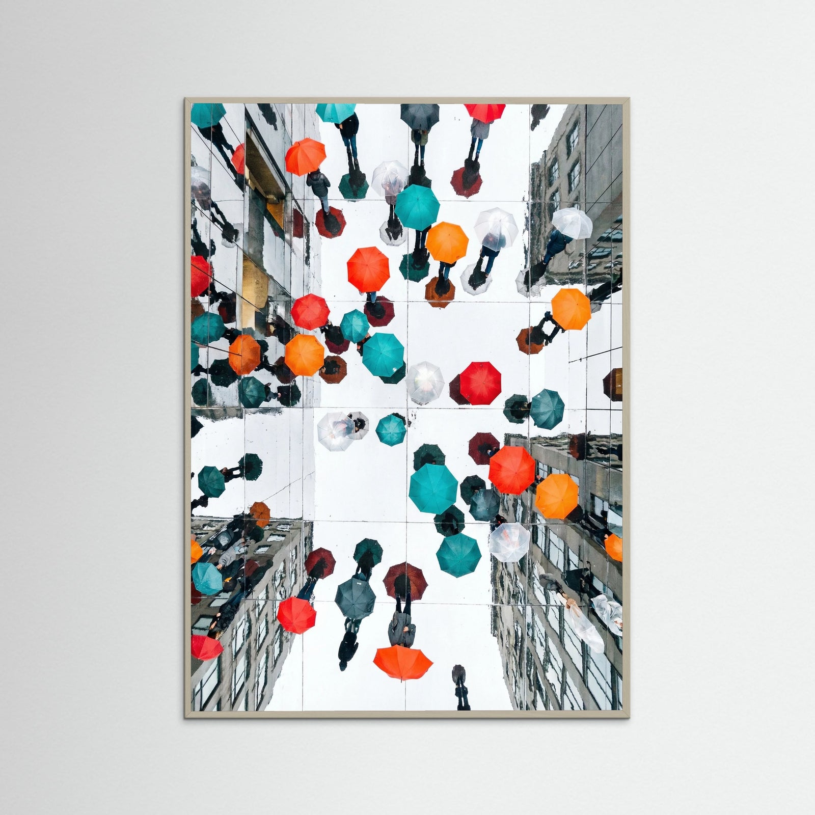 Grey Wood Colorful Rain Promenade