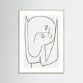 Grey Wood Contemplative Figure