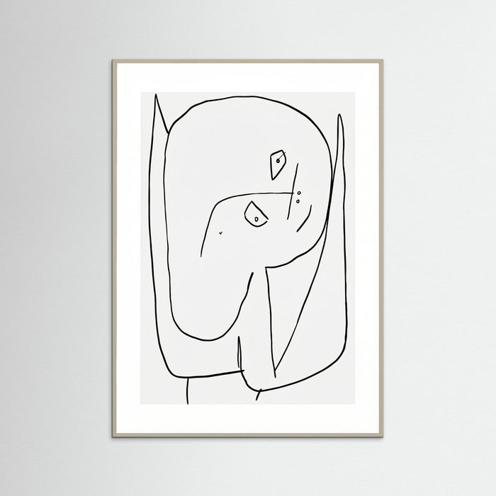 Grey Wood Contemplative Figure