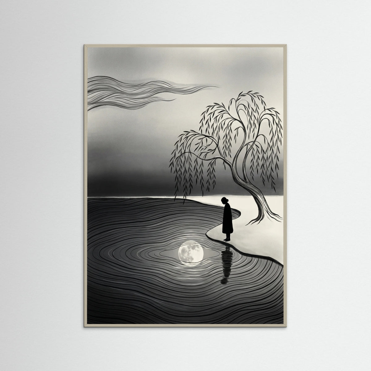 Grey Wood Contemplative Horizon