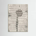 Grey Wood Contemporary Abstract In White and Grey Poster