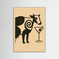 Grey Wood Cow Martini