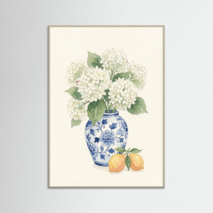 Grey Wood Crimson Bloom Still Life