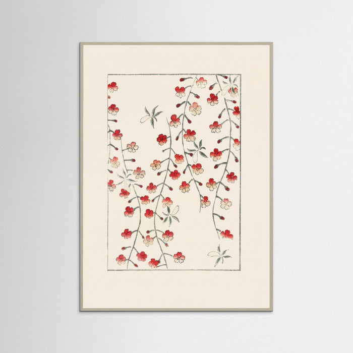 Grey Wood Crimson Botanical Cascade