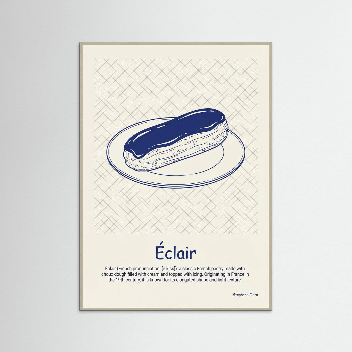 Grey Wood Croissant Blueprint