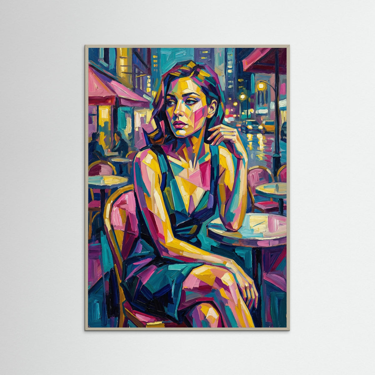 Grey Wood Cubist Portraiture