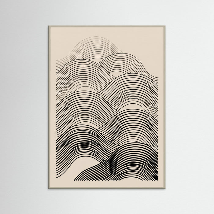 Grey Wood Curved Flow