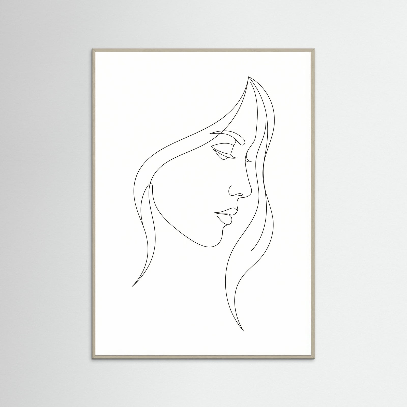 Grey Wood Curved Silhouette