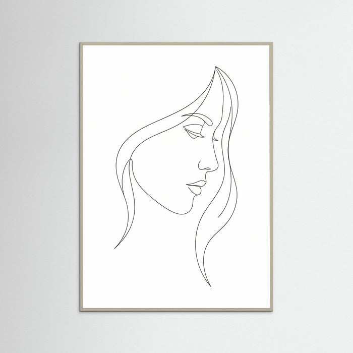 Grey Wood Curved Silhouette