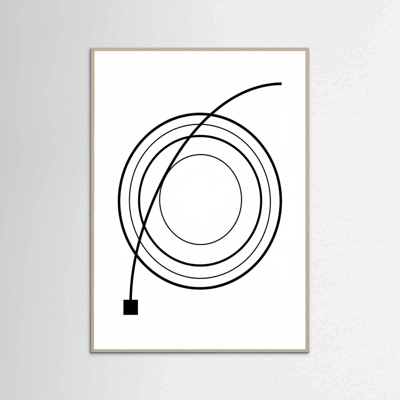 Grey Wood Curved Trajectory