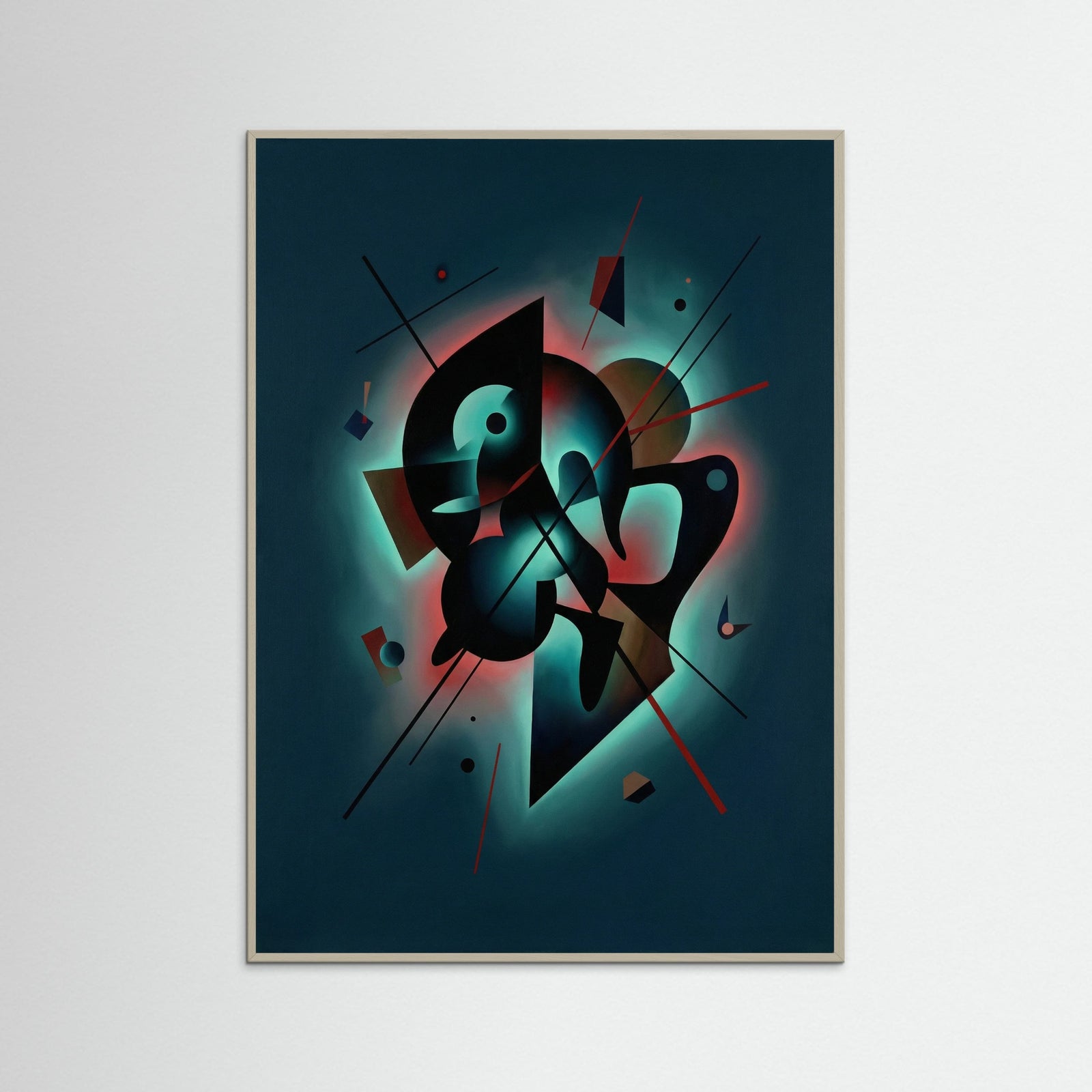 Grey Wood Dark Geometric Flow
