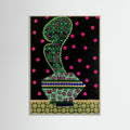 Grey Wood Dark Night Cactus Poster