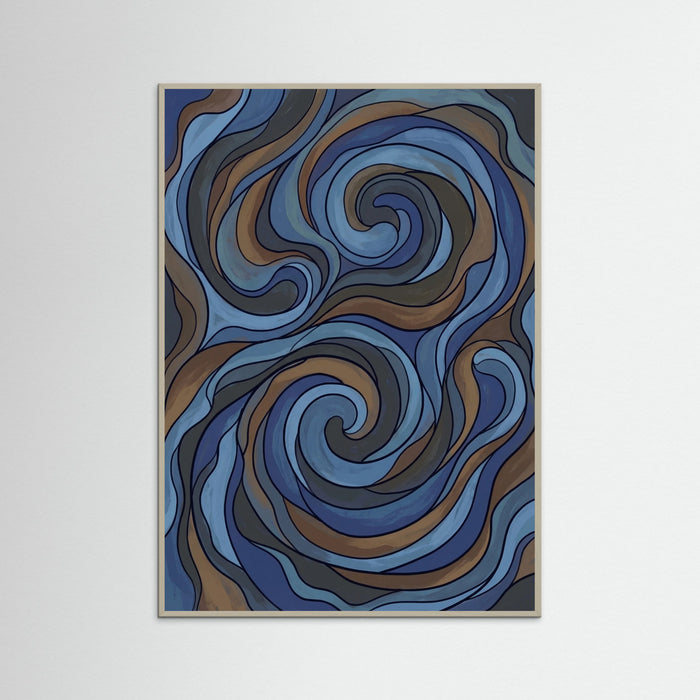 Grey Wood Deep Blue Fragments