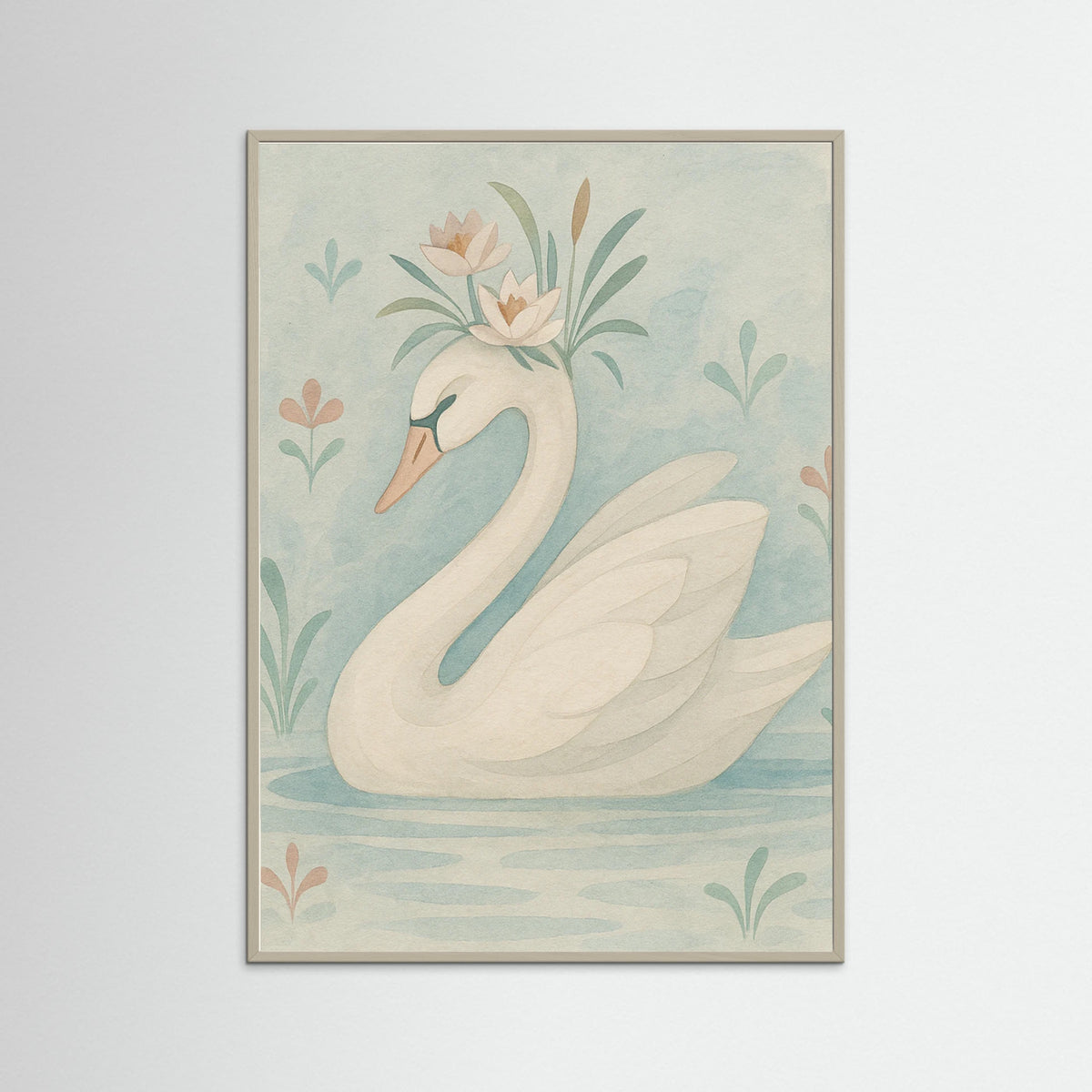 Grey Wood Delicate Swan