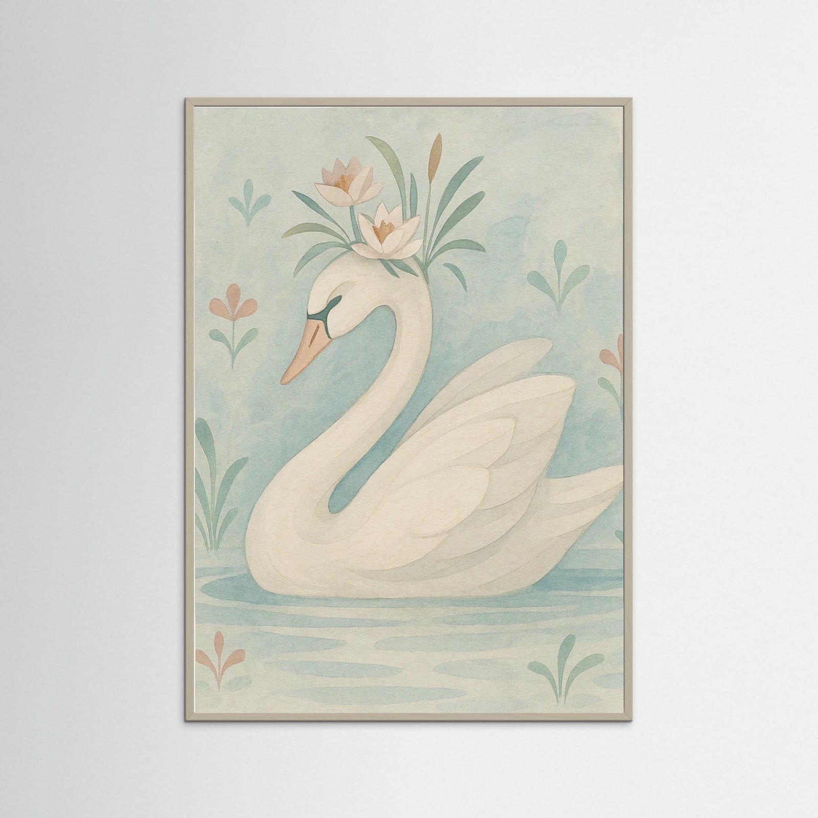 Grey Wood Delicate Swan