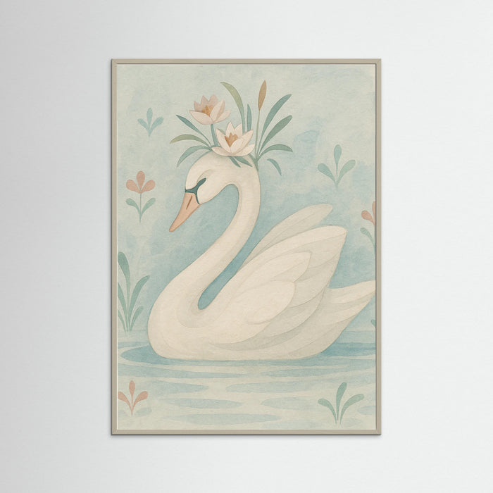 Grey Wood Delicate Swan