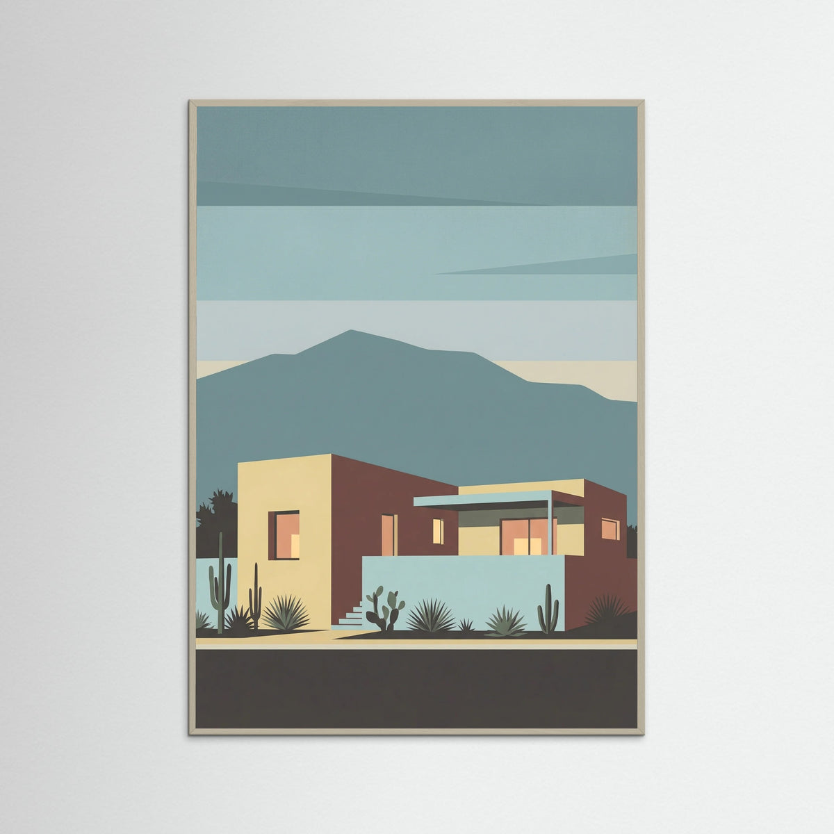 Grey Wood Desert Modern Oasis