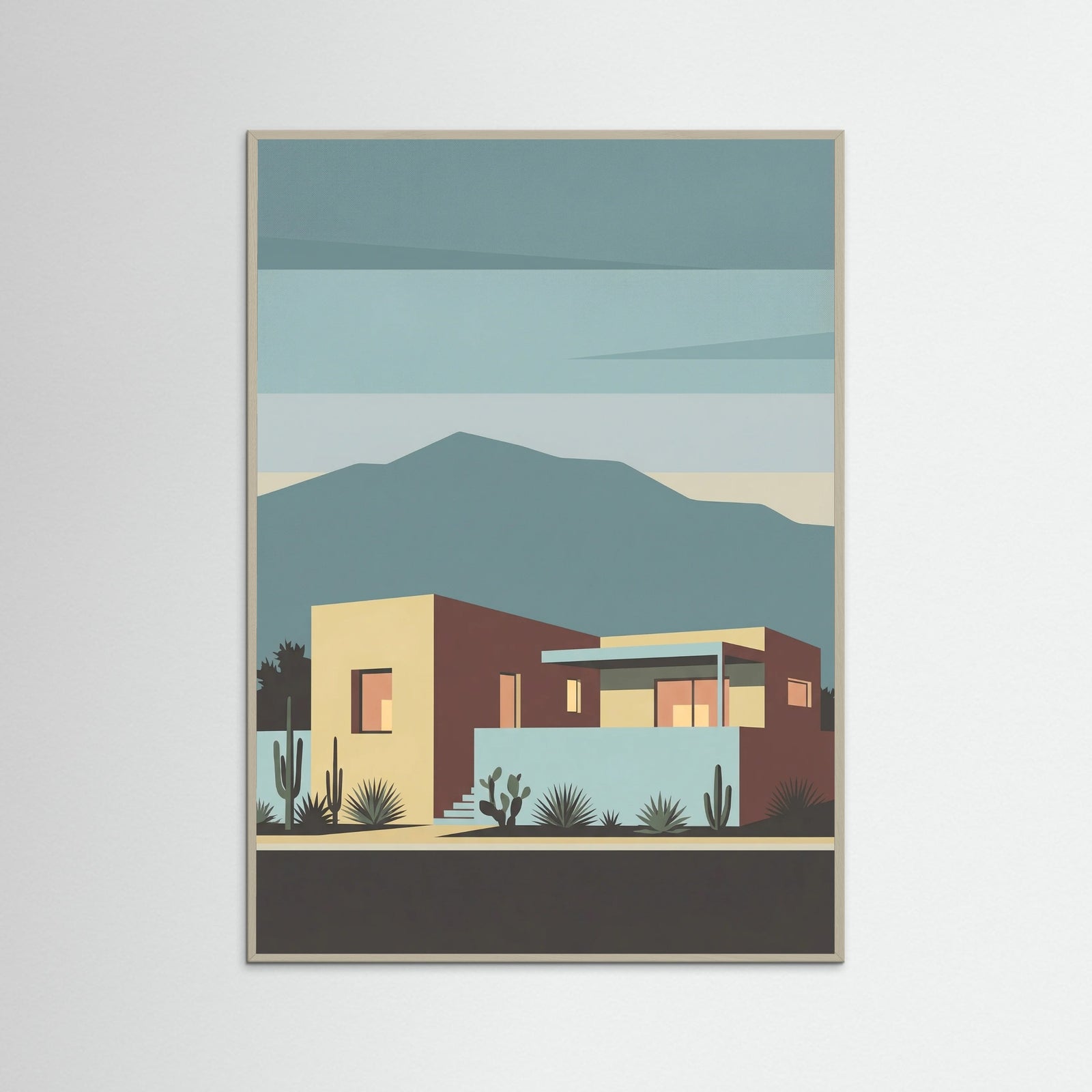 Grey Wood Desert Modern Oasis