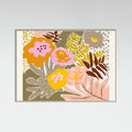 Grey Wood Design for a happy life retro colors Poster