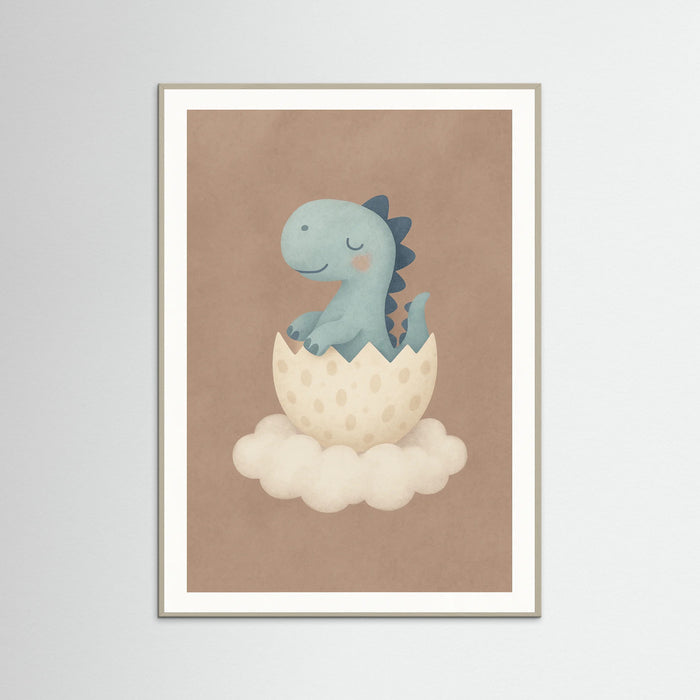 Grey Wood Dinosaur Hatchling