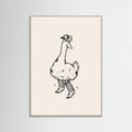 Grey Wood Duck wearing Western Boots Poster