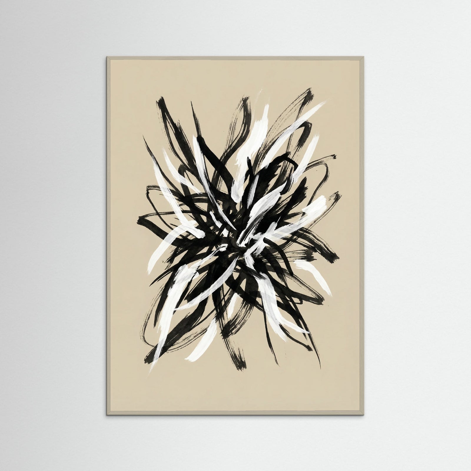 Grey Wood Dynamic Brushwork