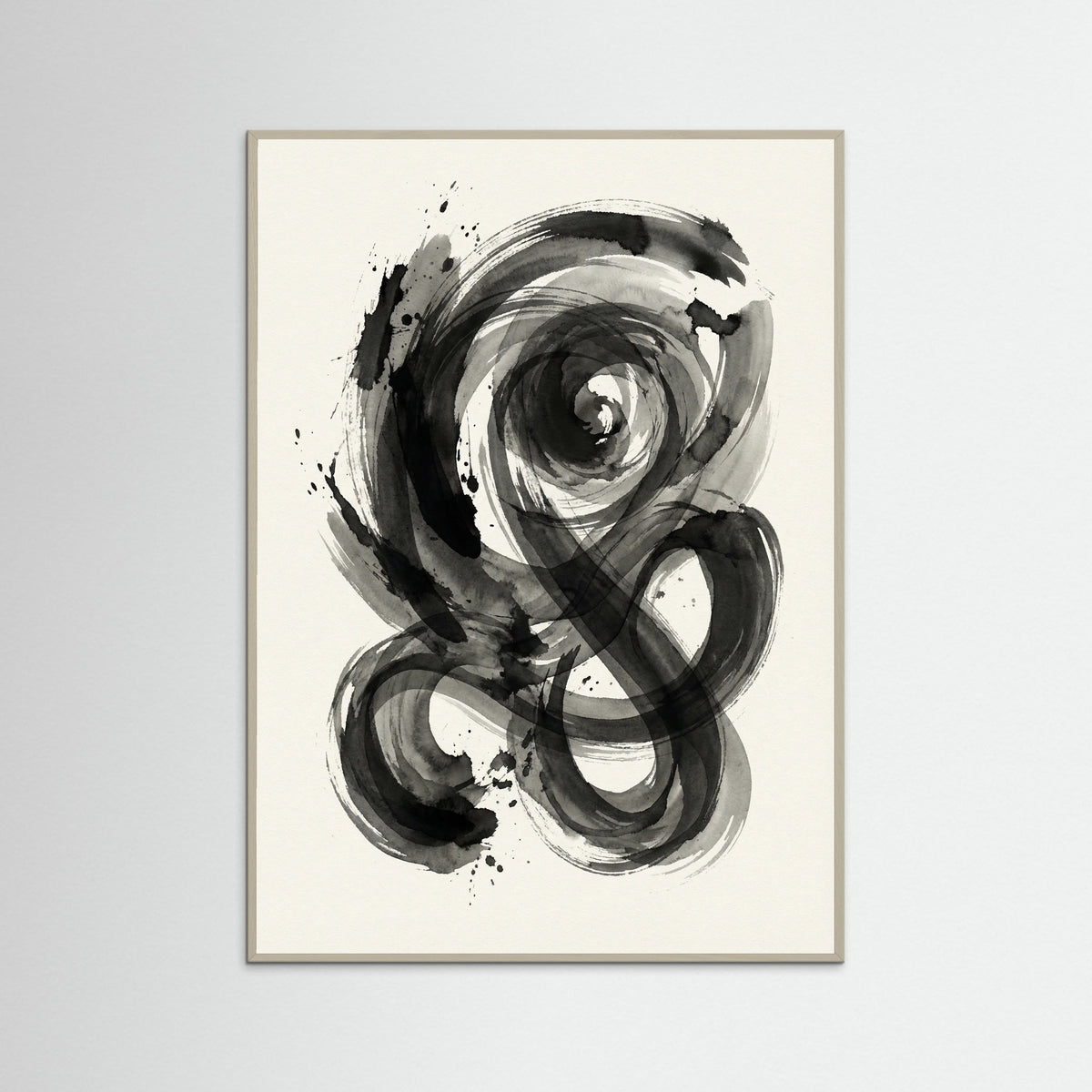 Grey Wood Dynamic Inkwork