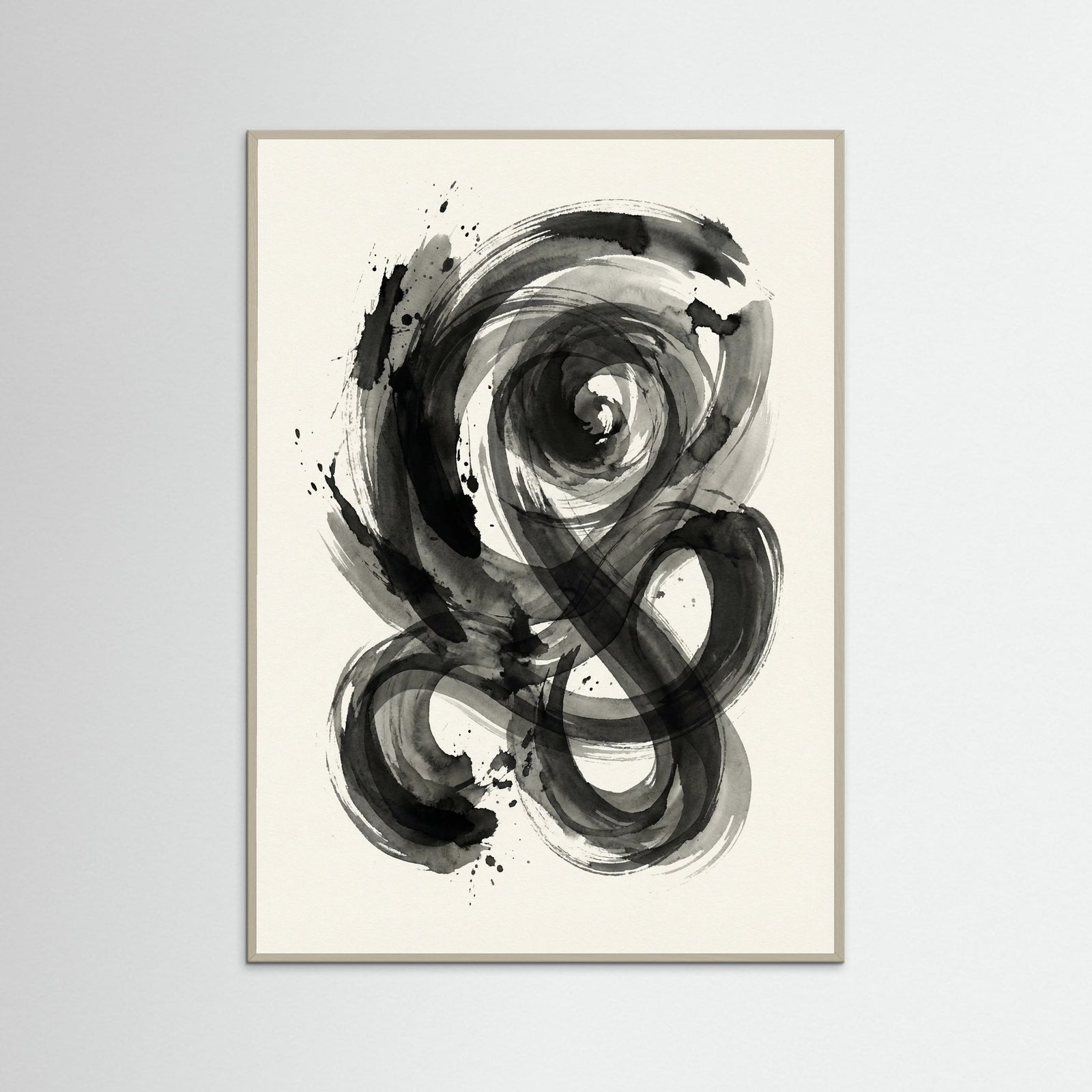 Grey Wood Dynamic Inkwork