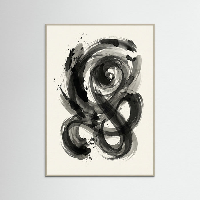 Grey Wood Dynamic Inkwork