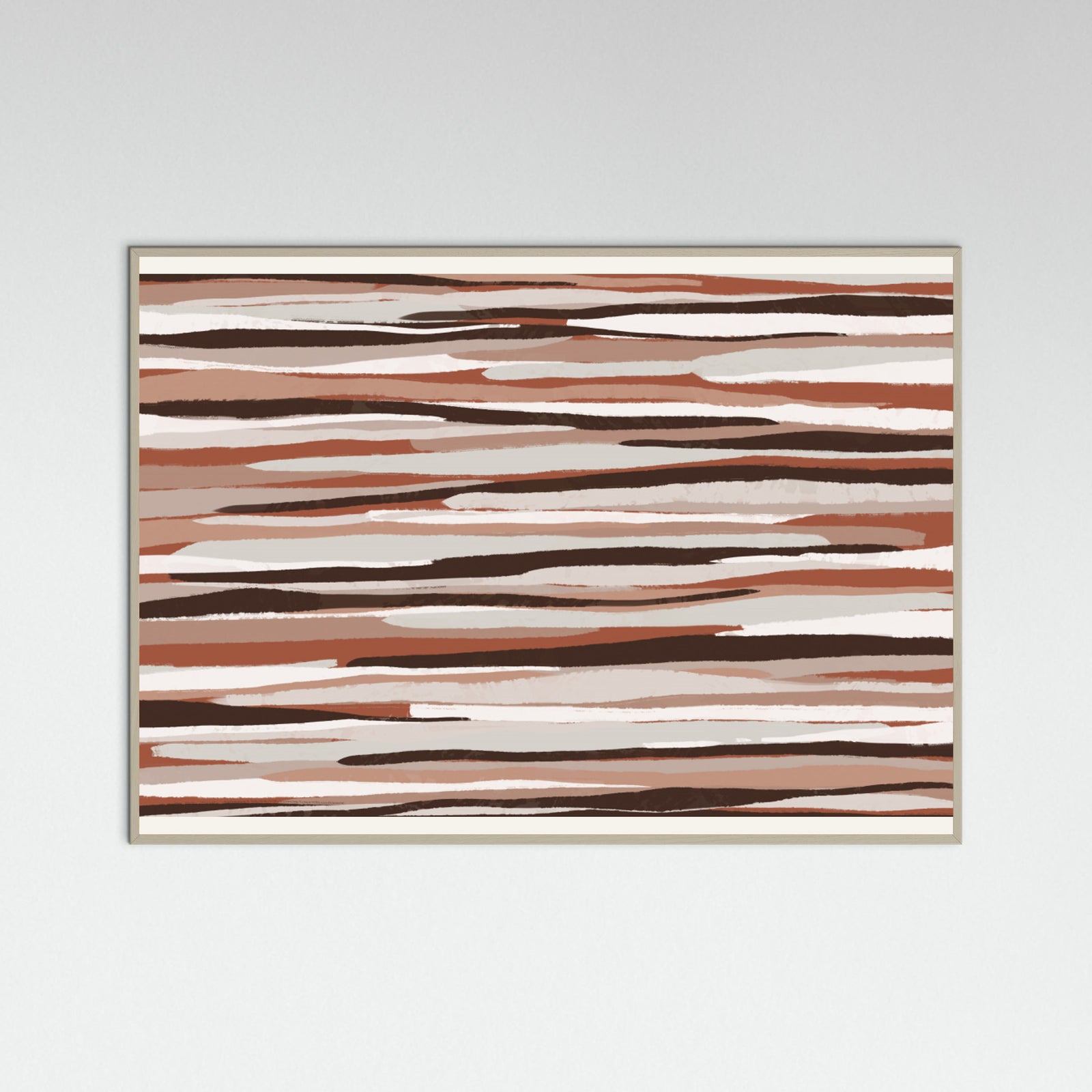Grey Wood Earth Tones Flow Poster