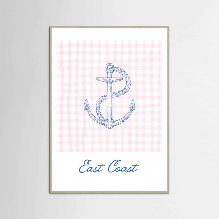 East Coast Anchor Poster – plakat og kunsttryk