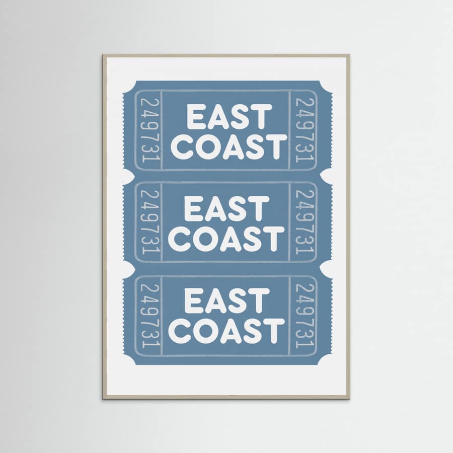 East Coast Tickets Poster – poster and art print