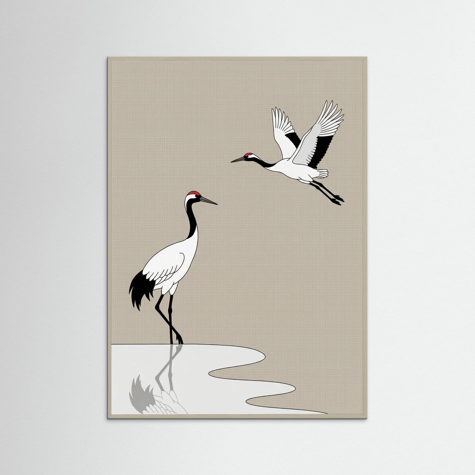 Grey Wood Elegant Cranes