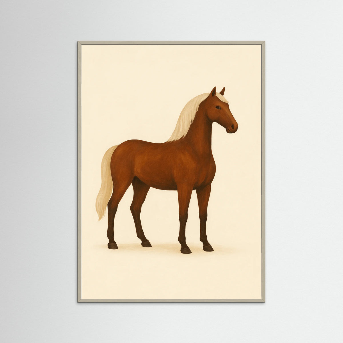 Grey Wood Elegant Horse