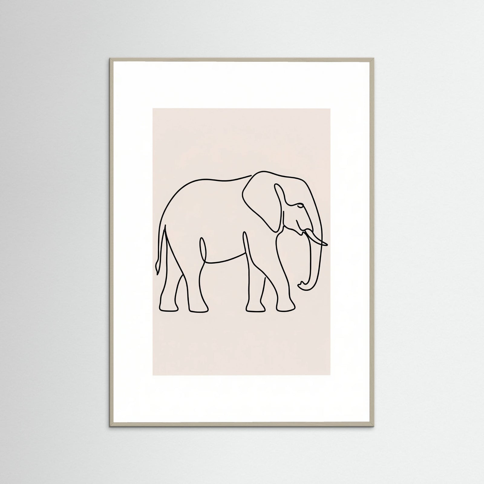 Grey Wood Elegant Line Fauna