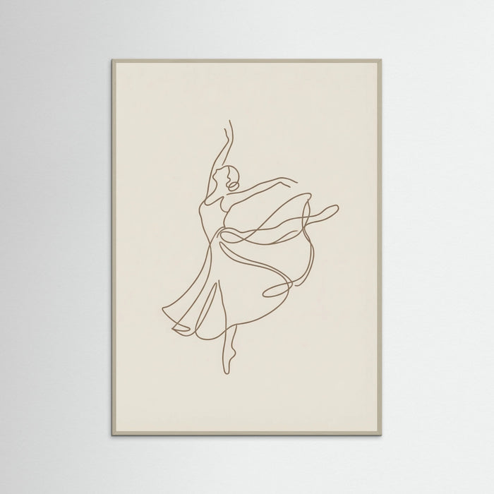 Grey Wood Elegant Line Figure