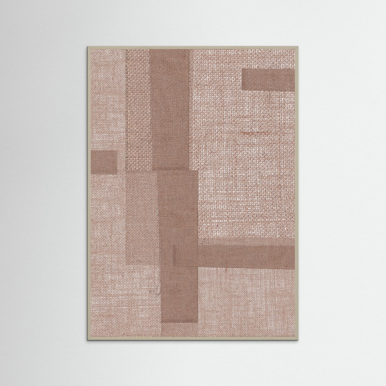 Grey Wood Fabric Pattern Collage No.5 Poster
