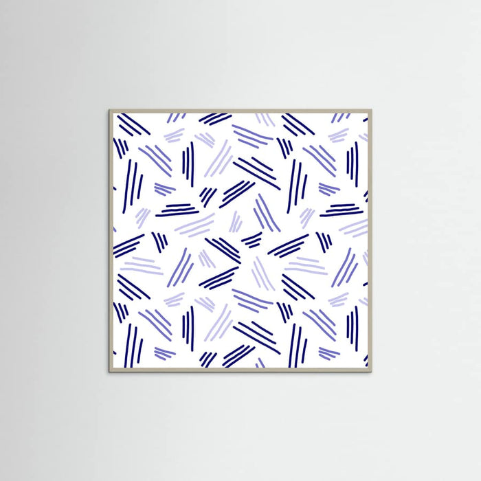 Falling Triple Lines Navy Blue -juliste – juliste ja taidepainatus