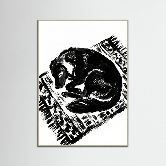 Grey Wood Feline Repose Black