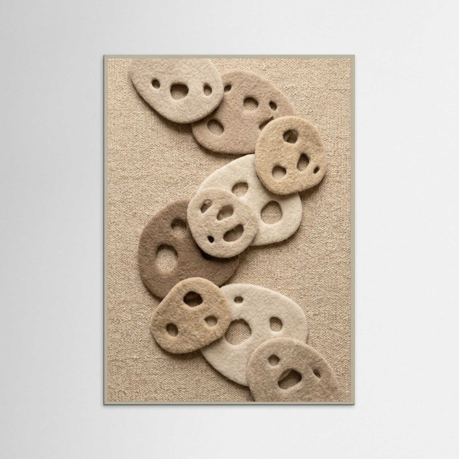 Grey Wood Felted Contour Study