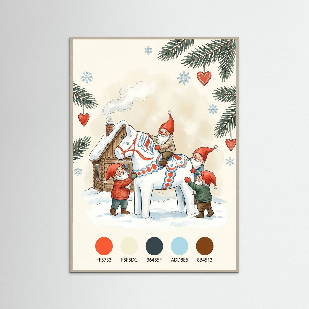 Grey Wood Festive Dala Ride