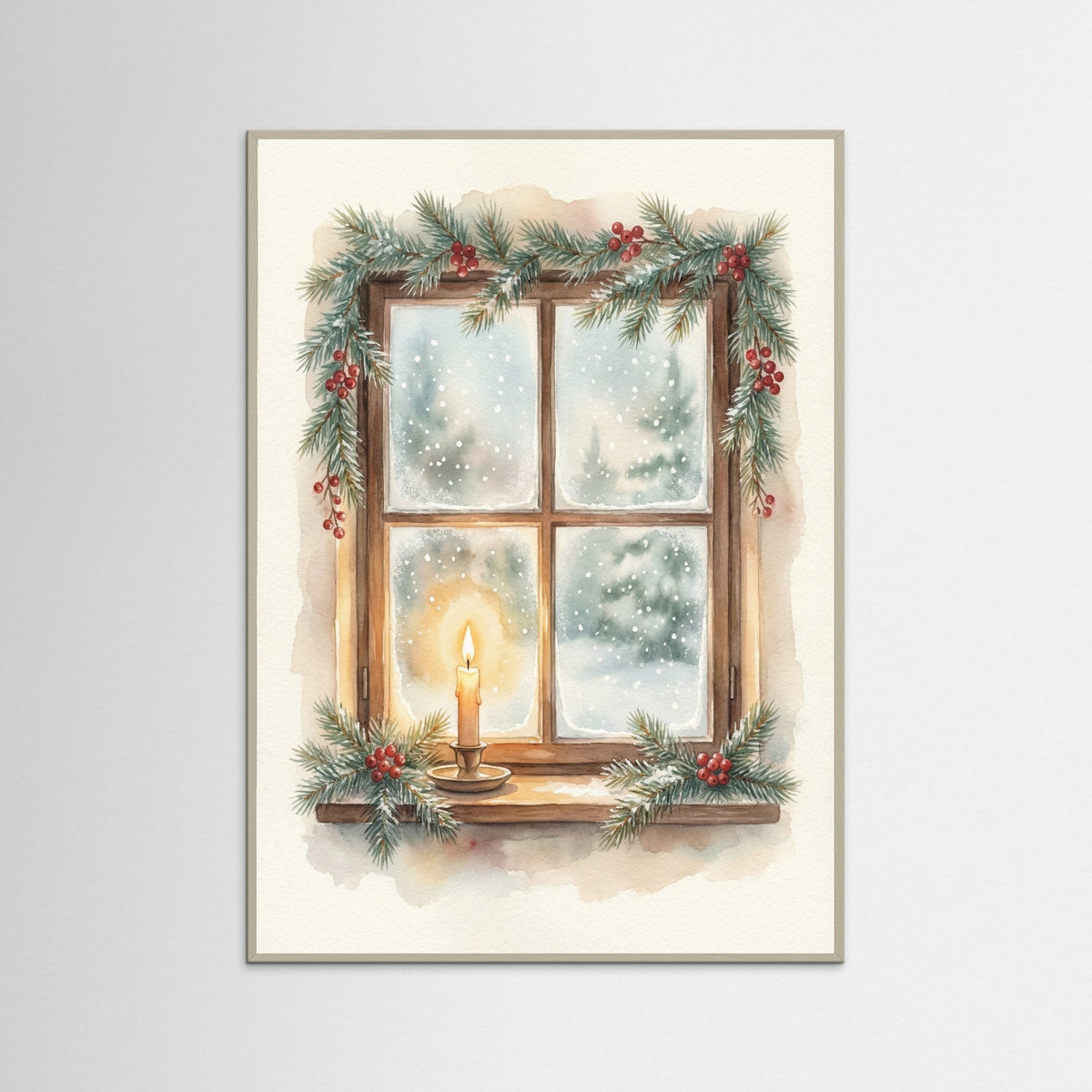 Grey Wood Festive Lantern